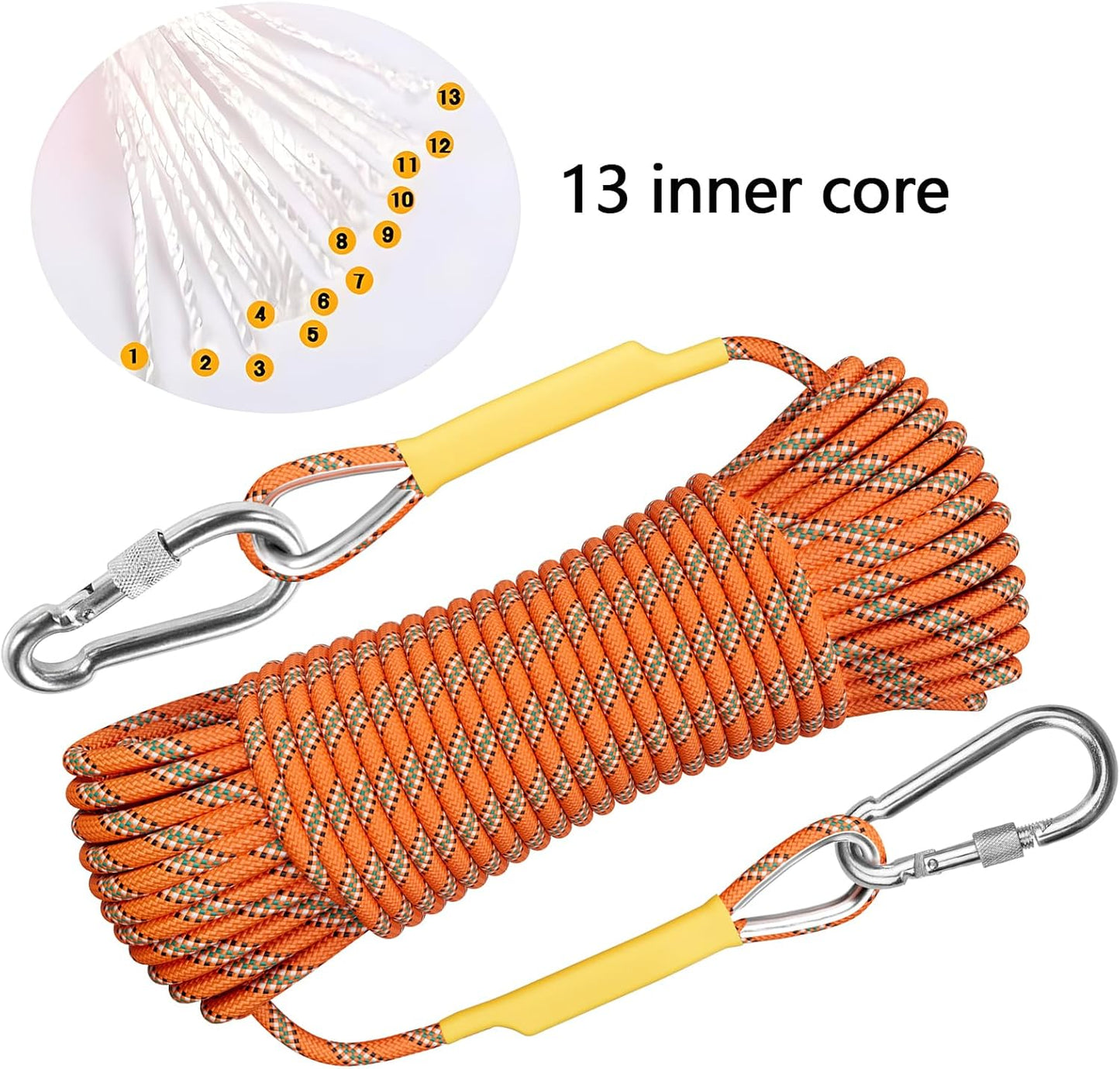 Outdoor Climbing Rope 10M(32Ft) 20M(64Ft) 30M(96Ft) 50M(160Ft) 70M(230Ft) 152M(5