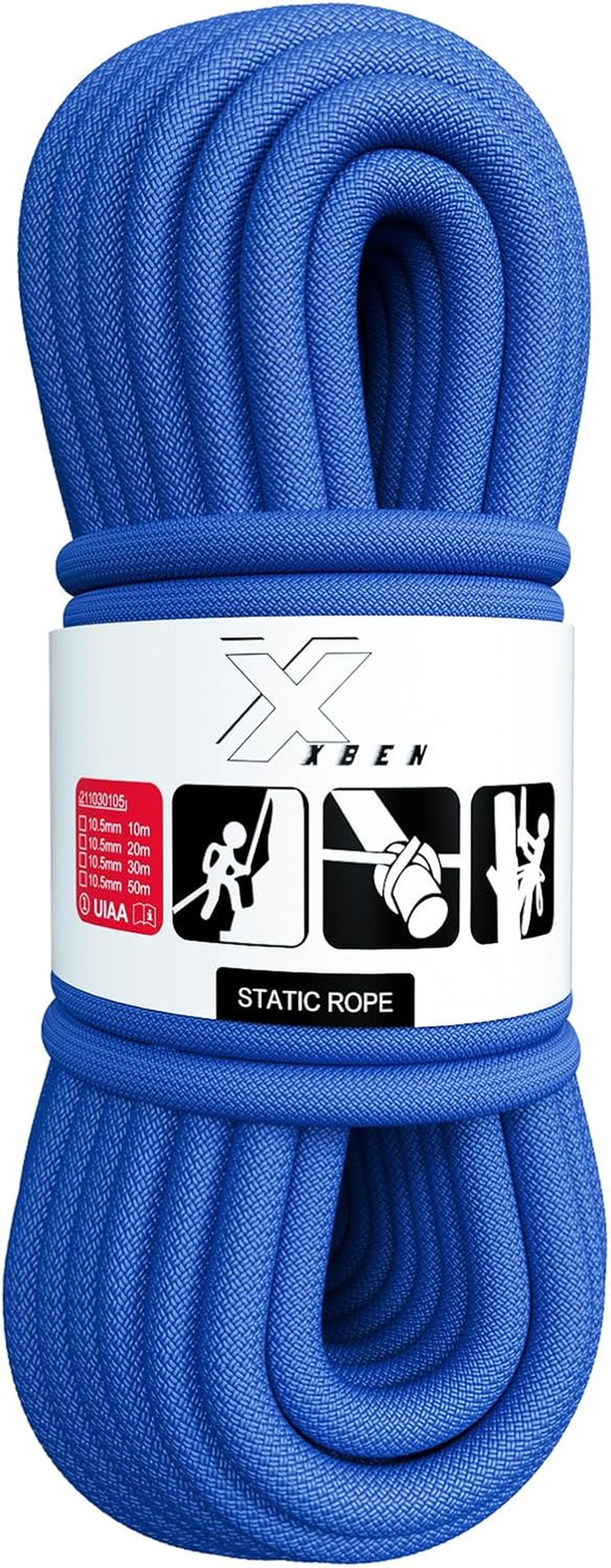 Outdoor Climbing Rope 10M(32Ft) 20M(64Ft) 30M(96Ft) 50M(160Ft) 70M(230Ft) 152M(5